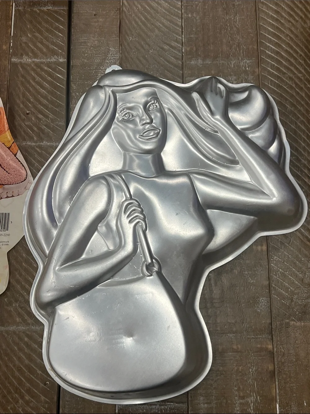 1986 Wilton Barbie Shaped Cake Pan - Silver